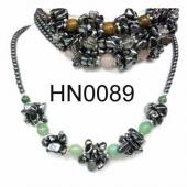 Assorted Colored Semi precious Chip Stone Beads Hematite Beads Stone Chain Choker Fashion Women Necklace